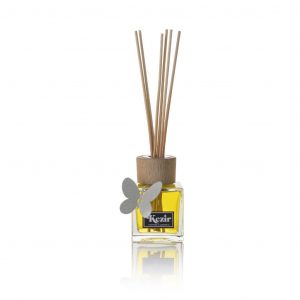 Katmandu 100 ml con decoro Arti e Mestieri Farfalla, fragranza d'ambiente ambra e neroli.